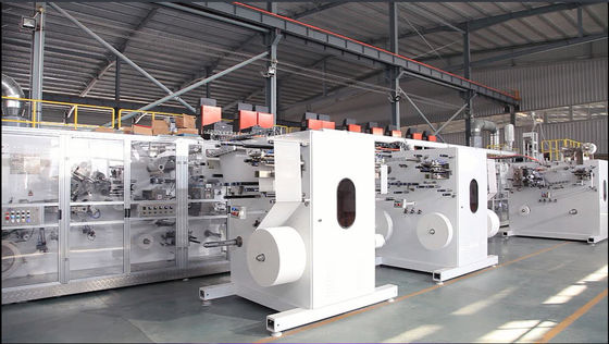 90T Mitsubishi Siemens PLC I Shape Baby Diaper Machinery