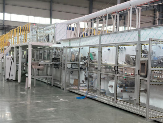 HMI Touch Screen 220KW 800pcs/Min Sanitary Napkin Machine