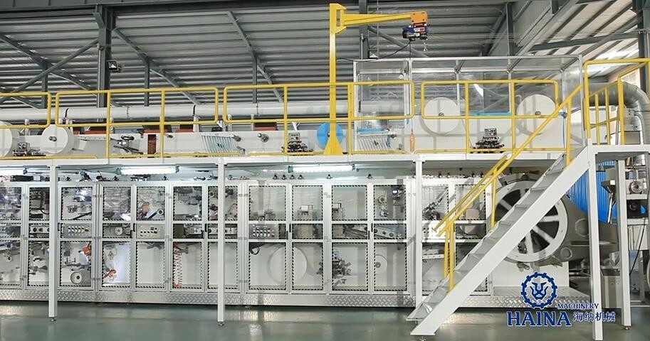 Servo Driven 800ppm Baby Diaper Production Line 400KW